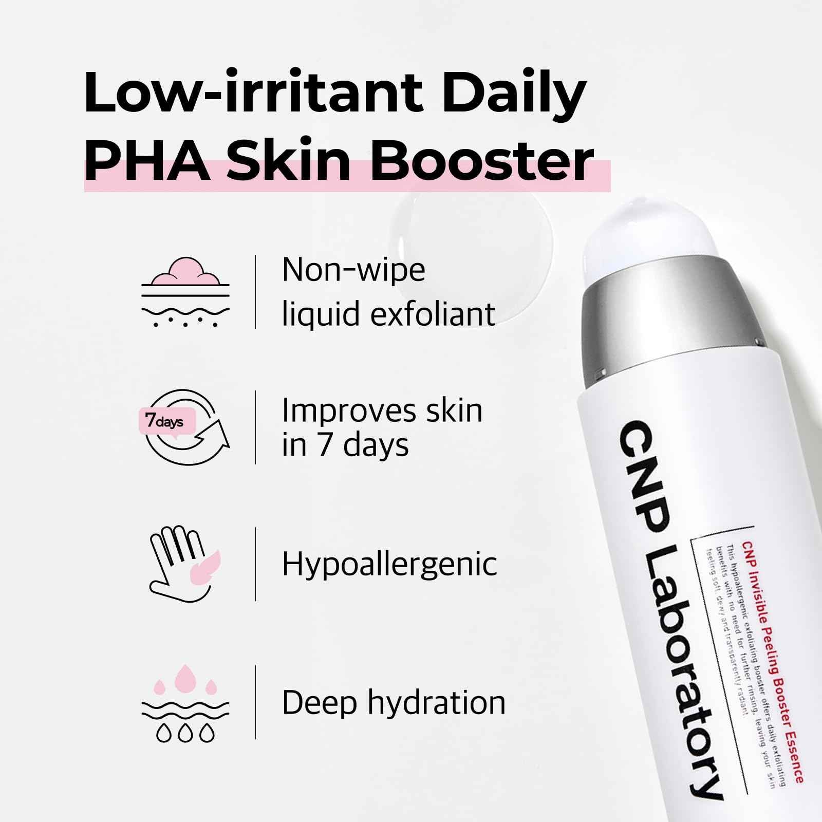 CNP Facial Polish - SKIN TONING PHA Daily Exfoliator, Low-irritating, Dead Skin Remover for Face & Body, Reduce Redness, Clinically Tested, Gifts for Women, Korean Skin Care (3.38 fl.oz / 100ml)