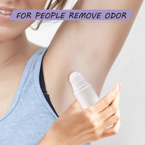 8 Packs Roll On Deodorant Bottles 1.7oz/50ml Empty Deodorant Containers Plastic Rollerball Bottles Refillable Roller Container For Homemade Natural Deodorant