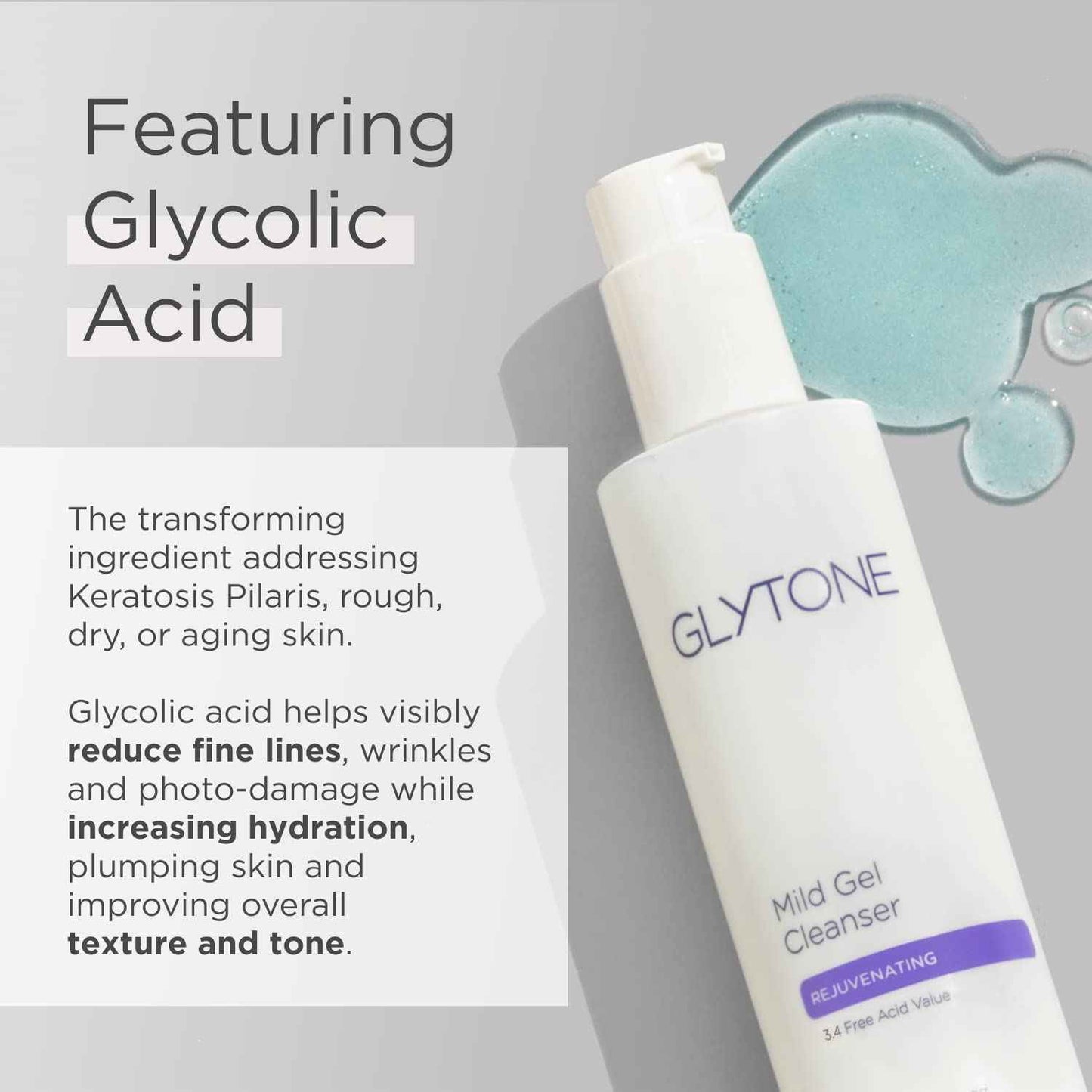 Glytone Mild Cream Cleanser | Exfoliate & Moisturize with 3.4 Free Acid Value Glycolic Acid & Glycerin | Face Wash for Women Removes Makeup & Oil | Face Cleanser for Dry Skin | 6.7 Fl oz.