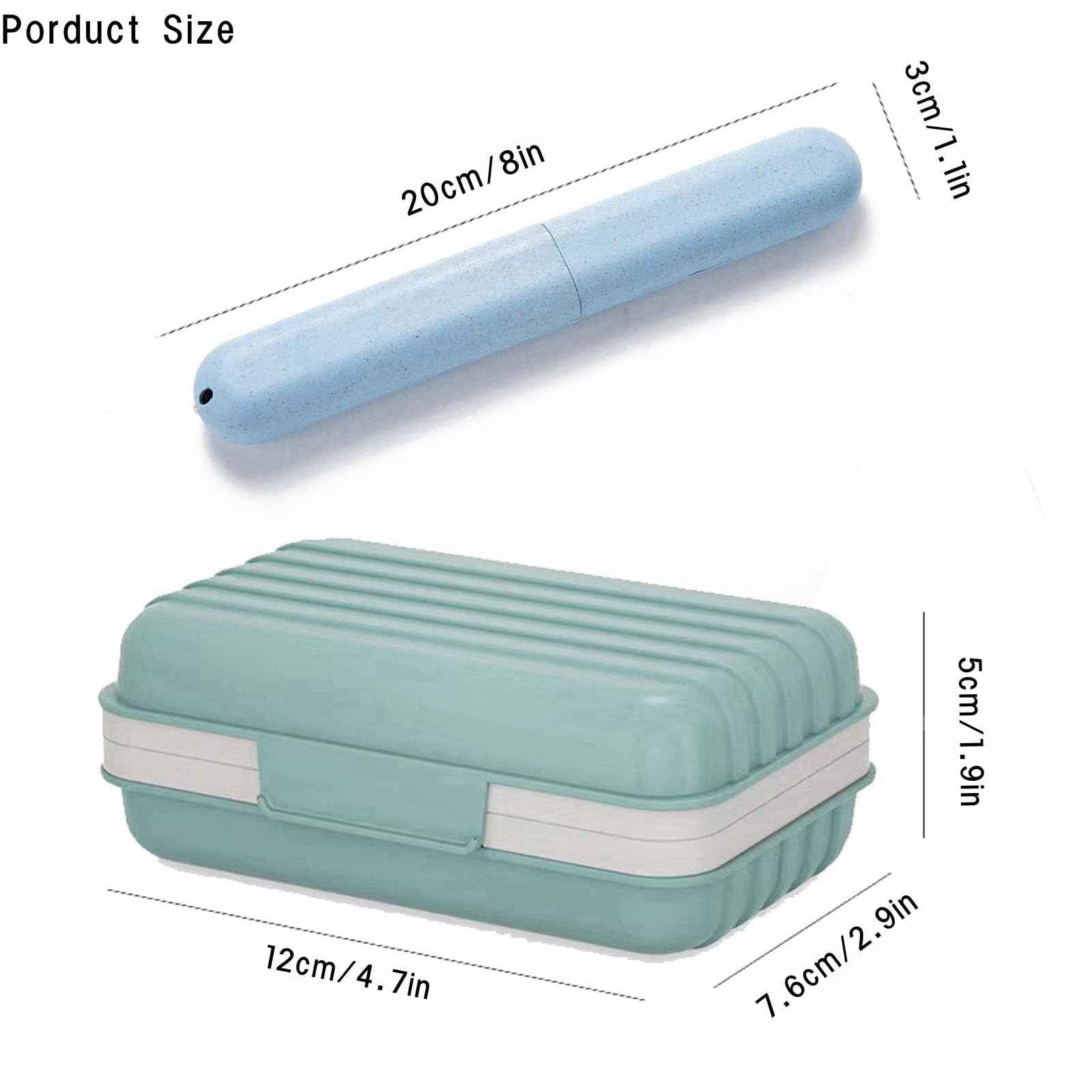 Xxshcdz 3Pcs Travel Soap Case and 3Pcs Toothbrush Travel Case Set,Leakproof Soap Dish with Lid Portable Toothbrush Holder for Traveling, Camping, Bathroom- Waterproof Drawstring Bag for Boot Backpack