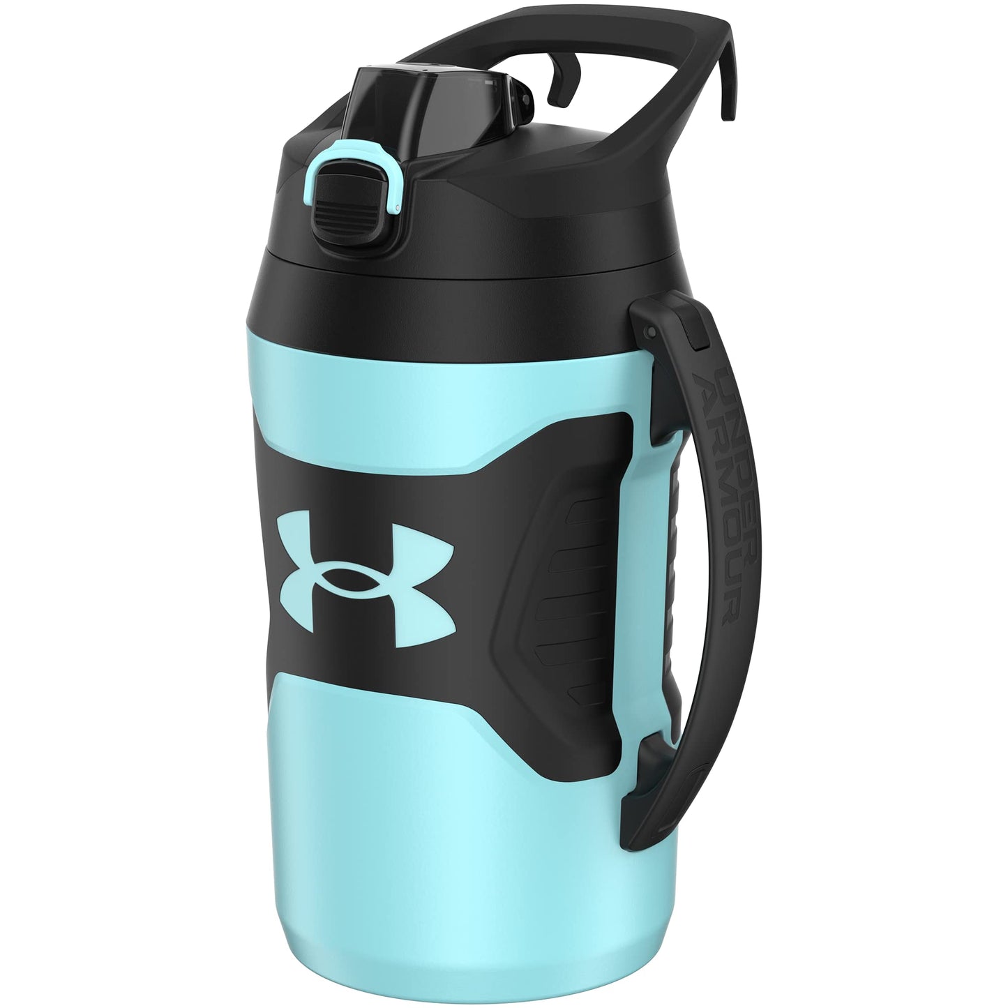 Under Armour Sports Water Jug, 64oz Insulated Water Bottle w/Handle, Half Gallon, Fence Hook, Leak Resistant, Baseball, Football & More