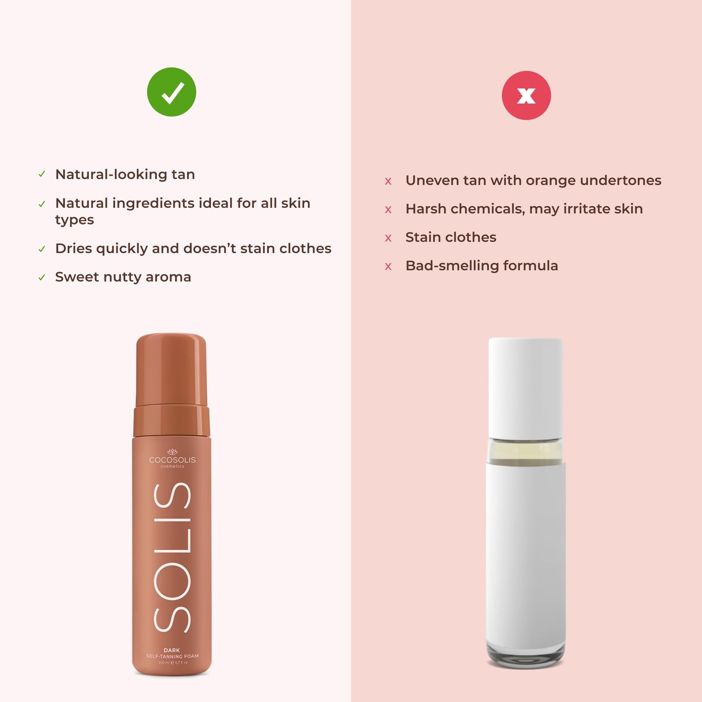 COCOSOLIS - SOLIS | Dark Self Tanner | Self Tan For Face & Body | Tanning Mousse For a Rich, Natural and long-lasting tan | Organic Self Tanner - Plant-Based DHA (200 ml)
