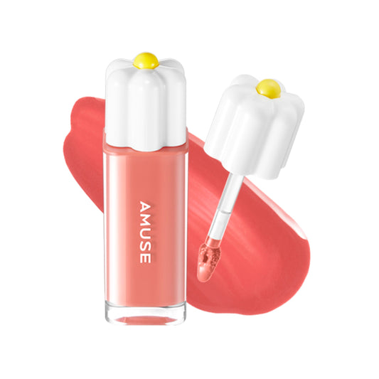 Amuse SEOUL Daisy Flower Dew Tint 06 FIG DEW | 35% High-moisture Water Tint, Long-lasting, Vitamin E Acetate, Moisturizing, No Peel Off, Lip Treatment, Non Sticky, Korean Lip Tint for Dry Lips