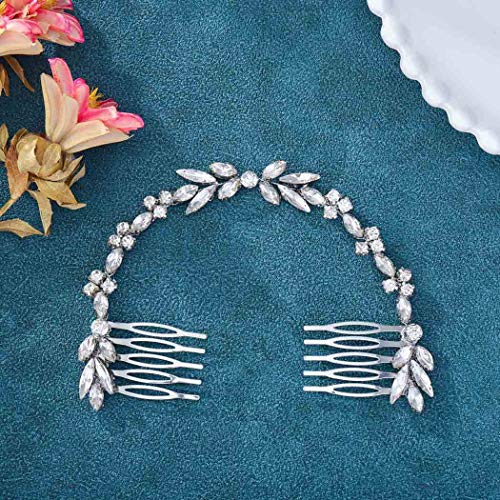 Silver Wedding Crystal Hair Comb | Bridal Rhinestone Headpiece