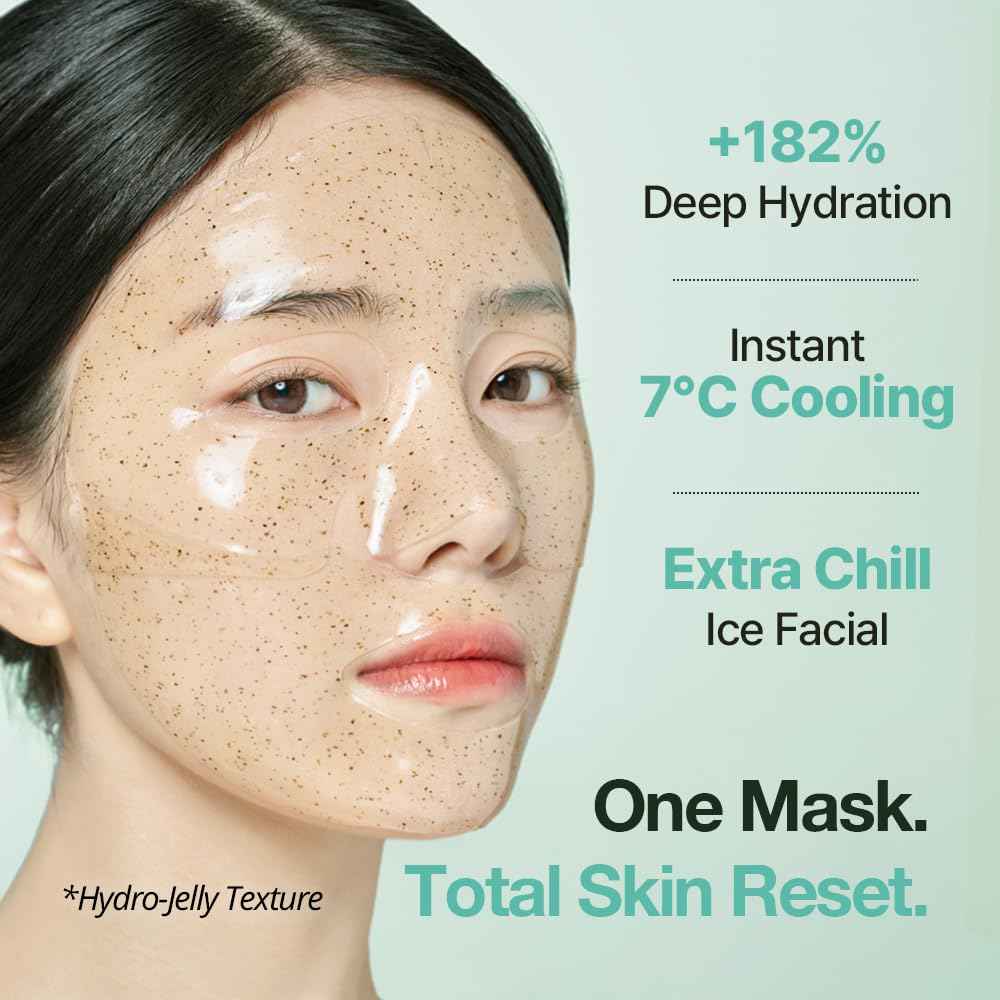 NDP Collagen Cica Cooling Hydro Mask – World’s First Freeze-Ready Hydrogel Face Mask with 55,000Da Vegan Collagen, Real Mugwort & Centella – Korean Mask for Sensitive Skin (36g x 4ea)