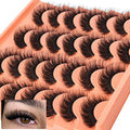 Short Natural Look False Eyelashes 14 Pairs Wispy Faux Mink