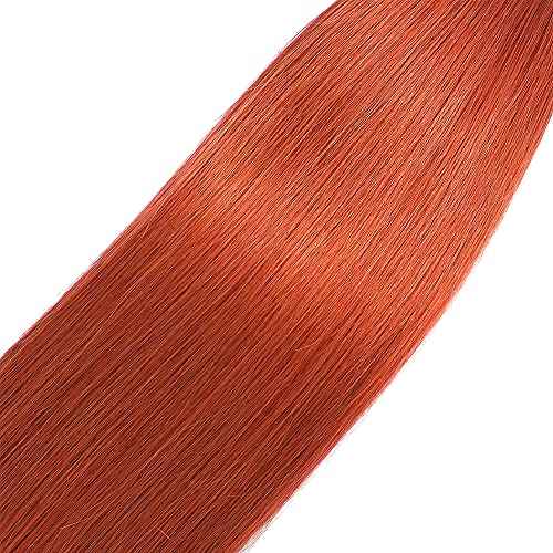 REMY Hair Brazilian Virgin 100% Human Hair Bundles Orange #350 color Hair Extension 20 Inch Straight Hair Extensions Weave Hair Human Bundles