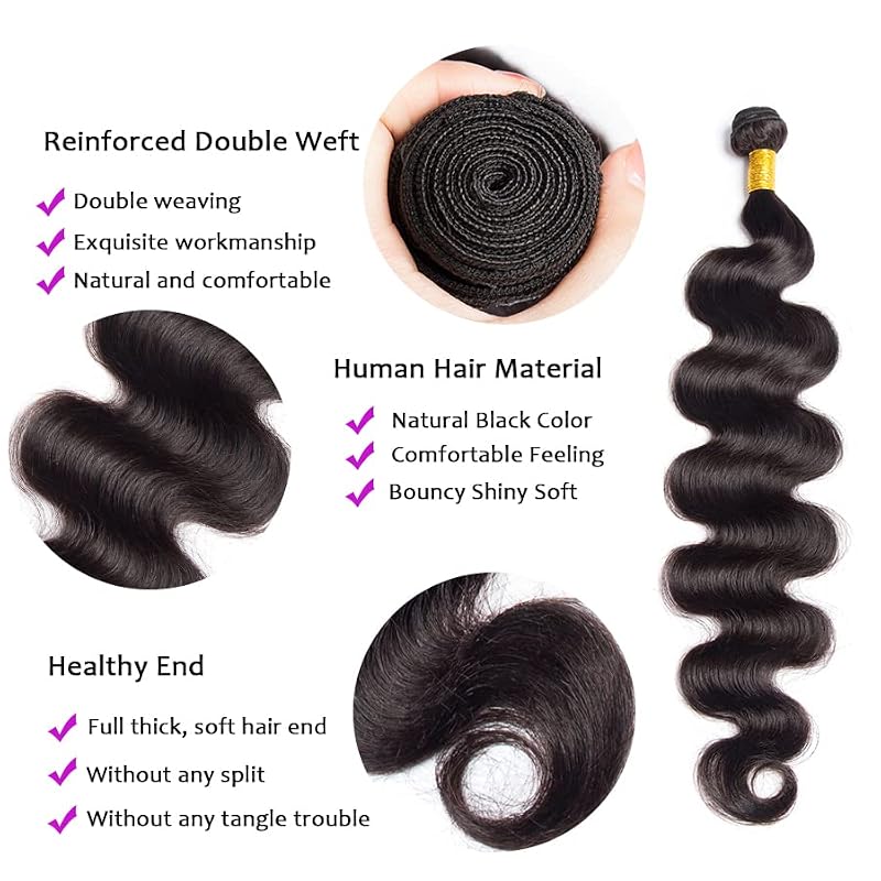 8 Inch Body Wave Brazilian Virgin Hair Bundle