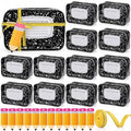Clear Cosmetic Bag Gift Set 12 Pouches with Pen Cards, Ribbon – Teacher Appreciation Bulk