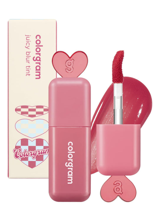 COLORGRAM Juicy Blur Tint 02 Guava Bolt | Daily Semi-Matte, Semi-Glossy, Long-Lasting Lip Stain, Moisturizing, Buildable & Blendable, highly Pigmented (0.12 Fl. Oz.)