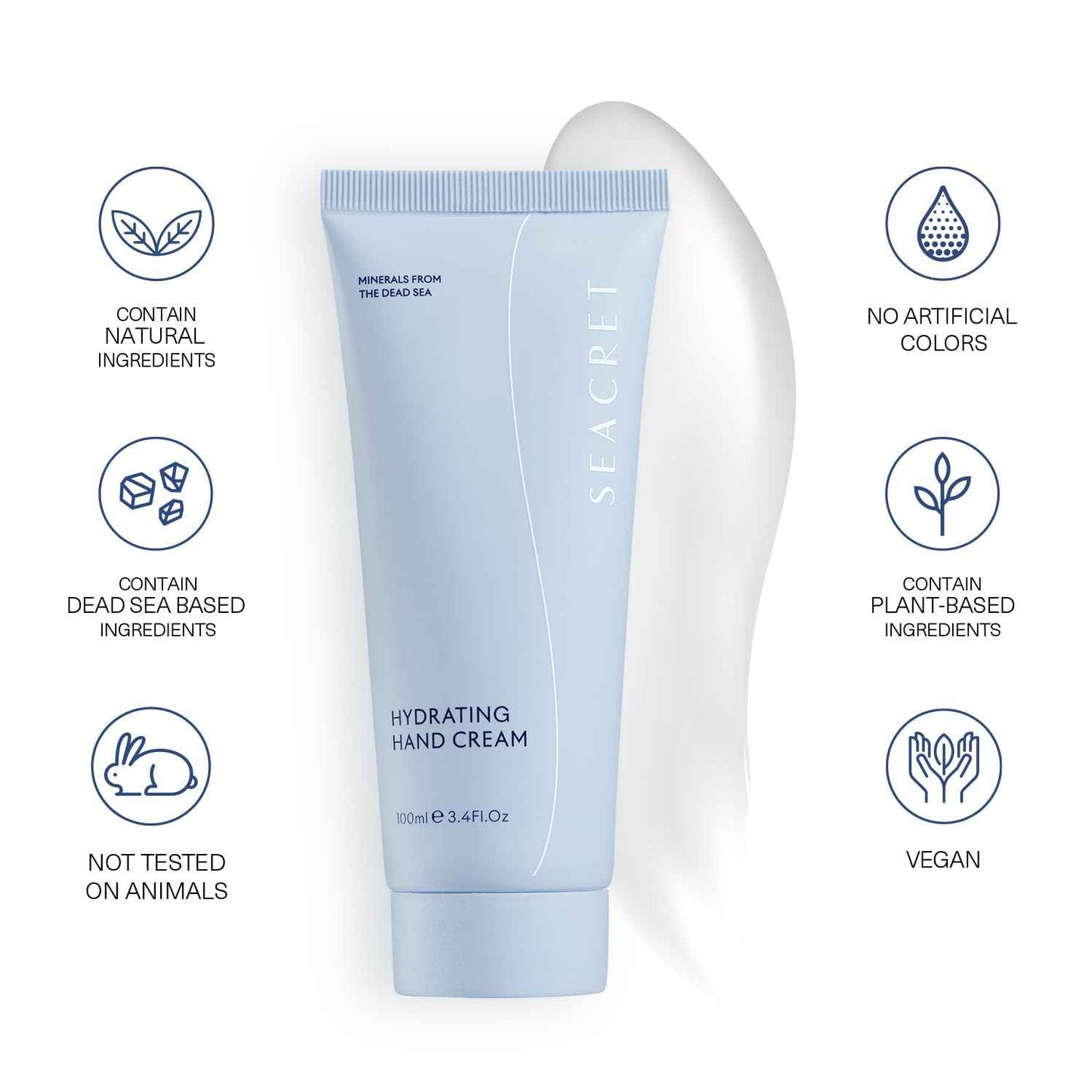 SEACRET Minerals From The Dead Sea Hand Cream With Shea Butter, 5.1 Fl Oz