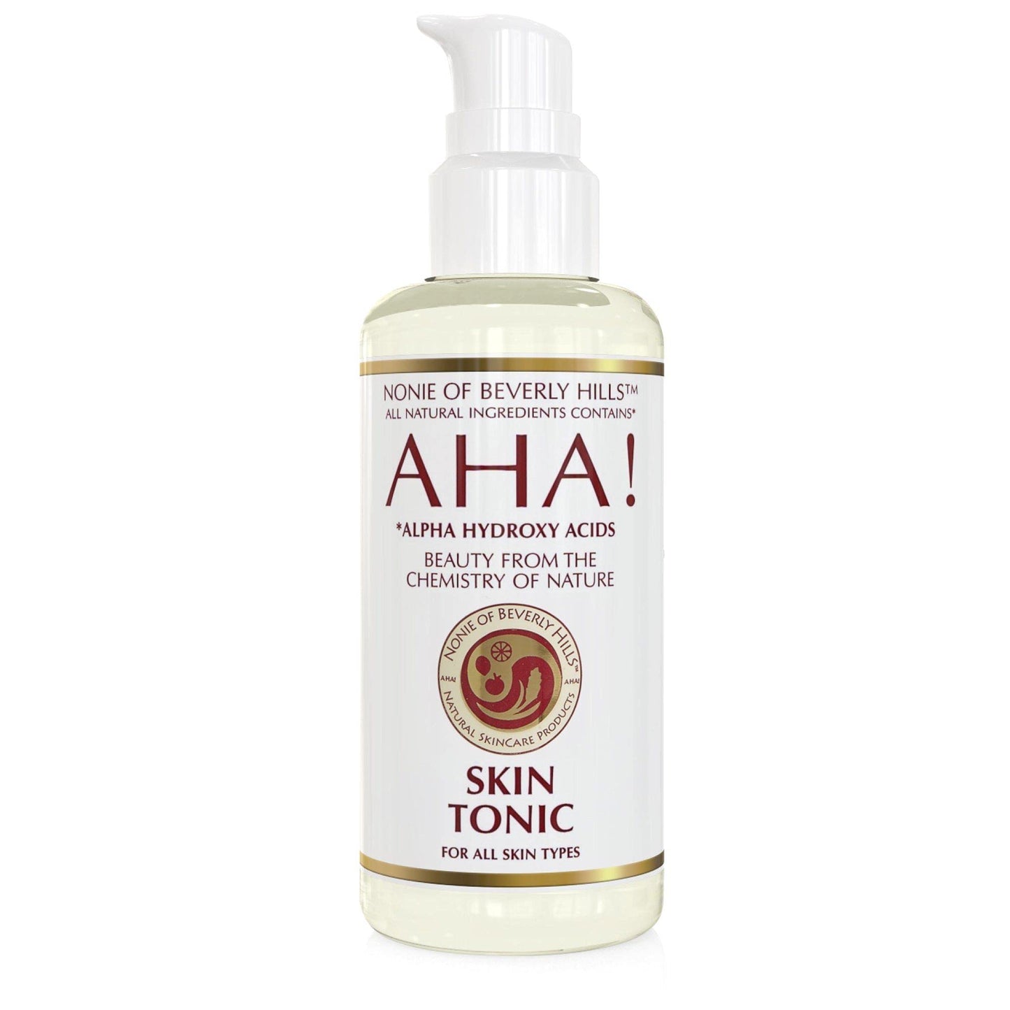 Nonie AHA All-Natural Skin Tonic with Castor Oil, Grapefruit Seed Extract, Citrus Mix of Lemon, Grapefruit, Orange, Bergamot & Neroli Oils & Organic Apple Cider Vinegar.