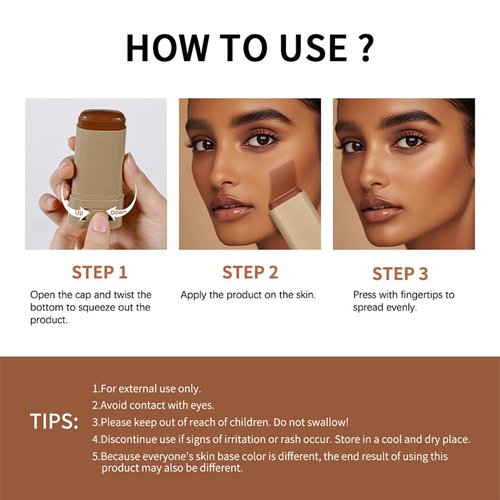 Covebalm Foundation, Skween Beauty Skin Tint, 4-in-1 Foundation Moisturizing Stick, Natural Cover Beauty Balm, Moisturizing, Locks In Moisture and Fits Skin Lightly (#01)