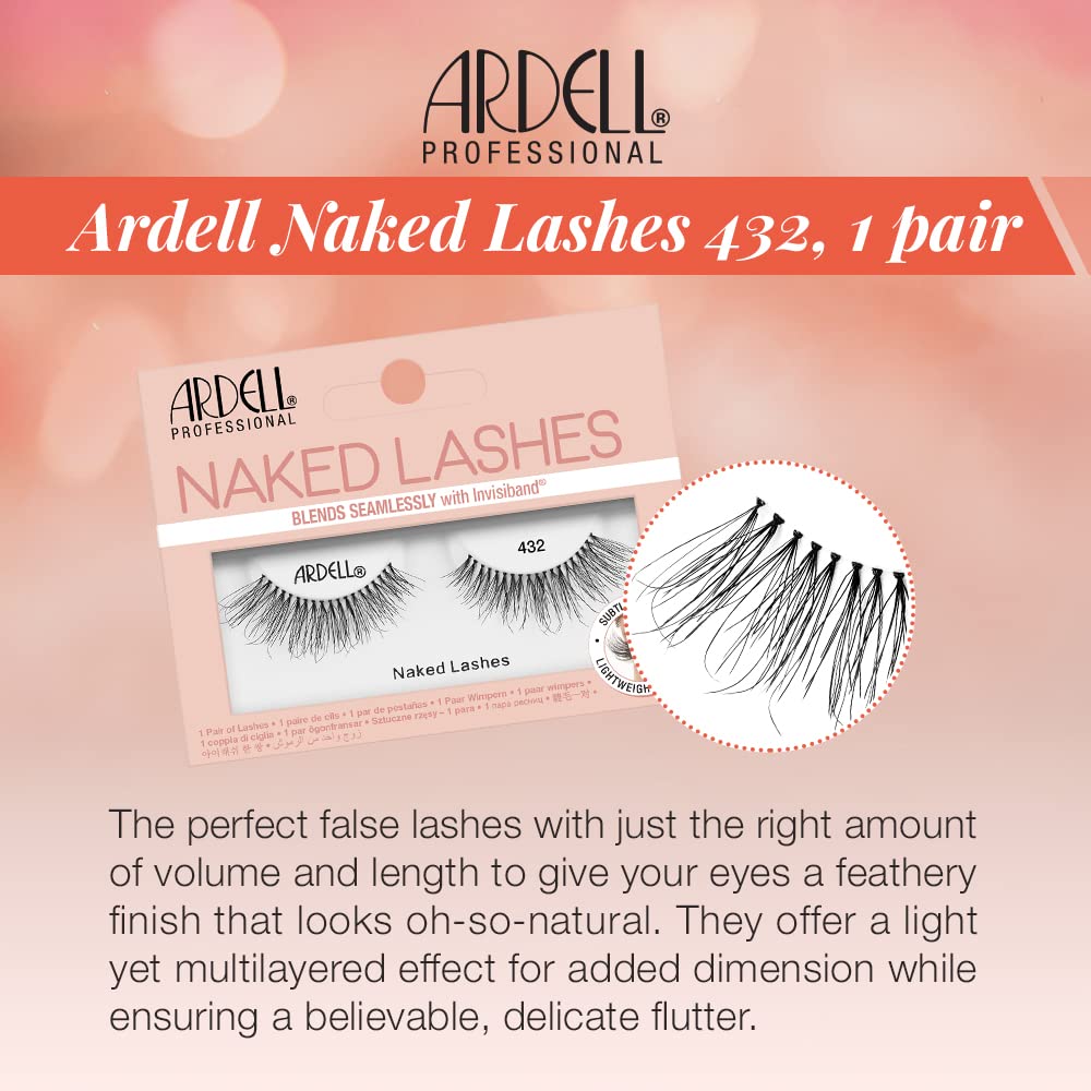 Ardell Strip Lashes Naked Lashes 432 with Invisiband, 1 pair