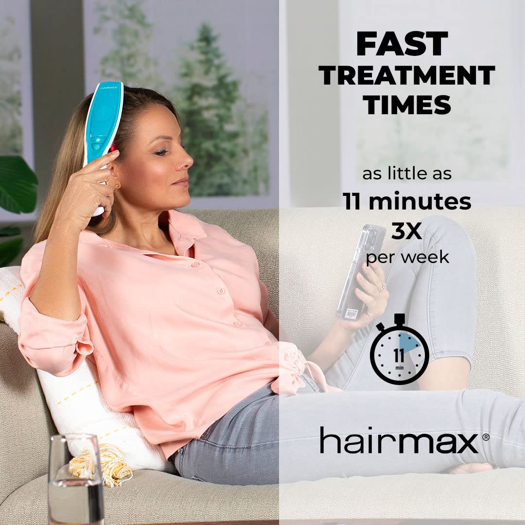 HairMax Ultima 9 Classic LaserComb (FDA Cleared) Hair Growth Device. Stimulates Hair Growth, Reverses Thinning, Regrows Denser, Fuller Hair. Targeted Hair Loss Treatment.