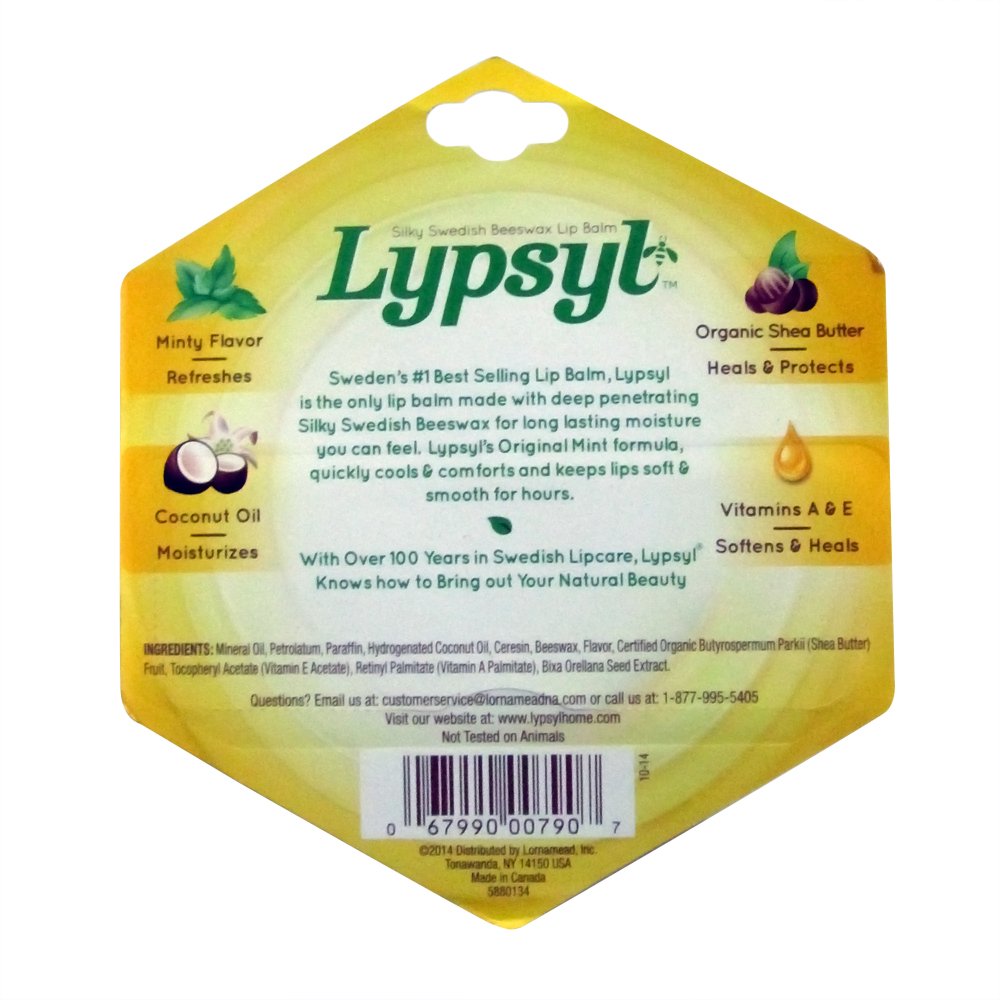 Lypsyl Intense Protection Original Mint, Lip Balm 0.10 Oz