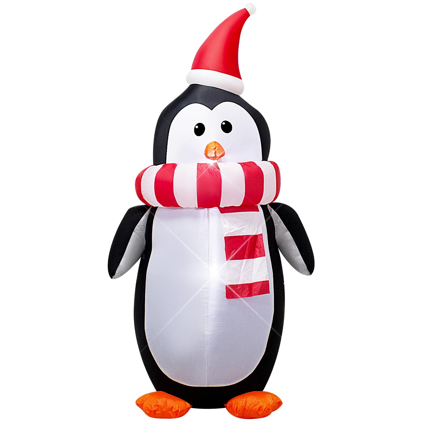 DROFELY 6 Foot Christmas Inflatable Penguin with LED Lights Decoration，Cute Christmas Indoor Outdoor Blow up Decoration-WM-16