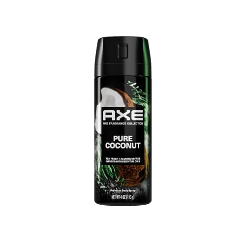 AXE Pure Coconut Deodorant Body Spray for Men | 72H Protection