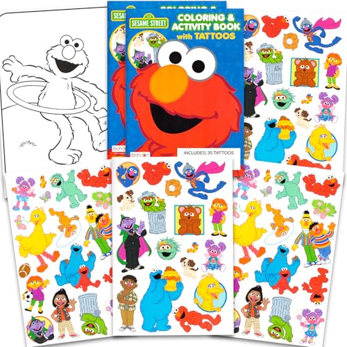 Sesame Street Elmo Temporary Tattoos Party Favors - 70+ Pack