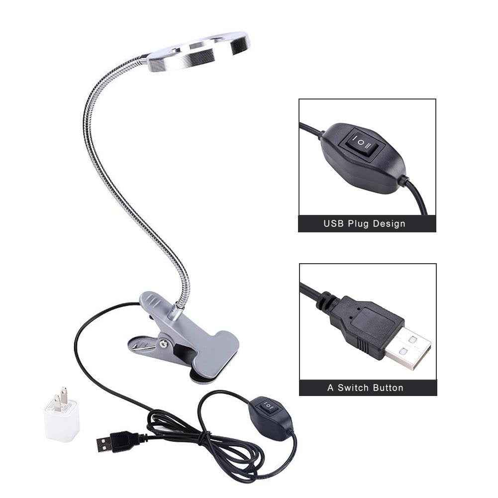 Makeup LED Lights, USB Cosmetic Lamp Eyebrow Lips Beauty Salon Desktop Led Lights with Clip