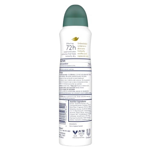 Dove Advanced Care Antiperspirant Dry Spray - Palo Santo & Sage, 3.8 oz | 72-Hour Odor Protection