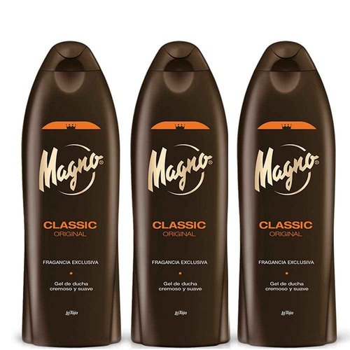 3 Bottles of Magno Shower Gel 18.3oz./550ml
