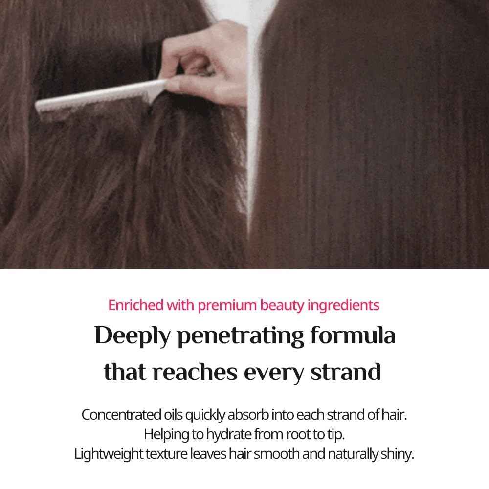 BnD Blooming SAKURA Argan & Collagen Hair Oil 80ml – Lightweight Leave-in Treatment for Dry & Frizzy Hair, Smooth Finish, Non-Greasy, UV Protection, Floral Scent, Nourishing Oil – Korean Beauty