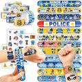 Police Party Favors Set – 48 Tattoos & 24 Slap Bracelets