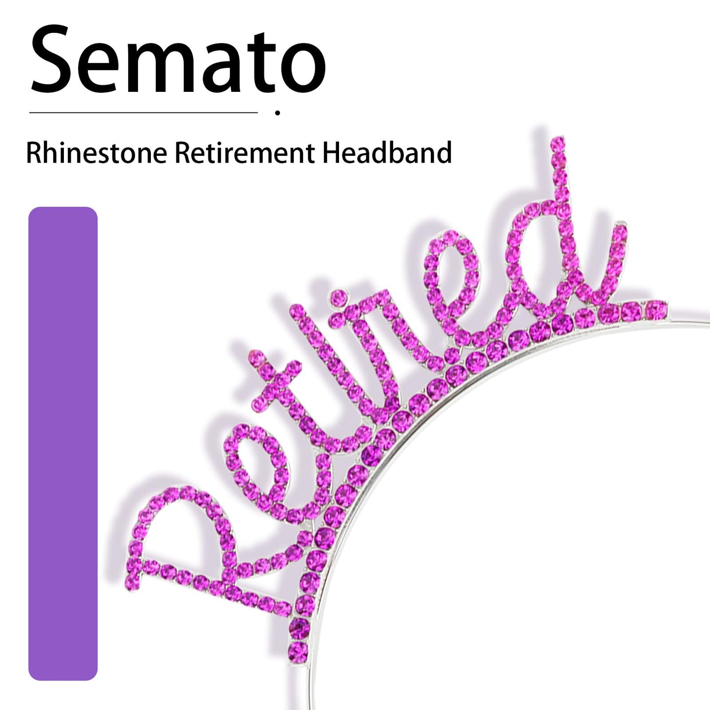 Semato Retirement Gift for Woman Purple Retirement Sash & Retired Tiara Kit Happy Retirement Party Decorations Best Retirement Gifts