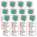 Epcot Drinking Around The World Temporary Tattoos - Pack of 12