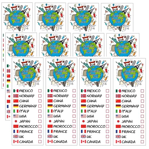 Epcot Drinking Around The World Temporary Tattoos - Pack of 12