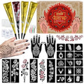 Temporary Tattoo Kit - 4 Pc with Stencils & 3 Ink Colors