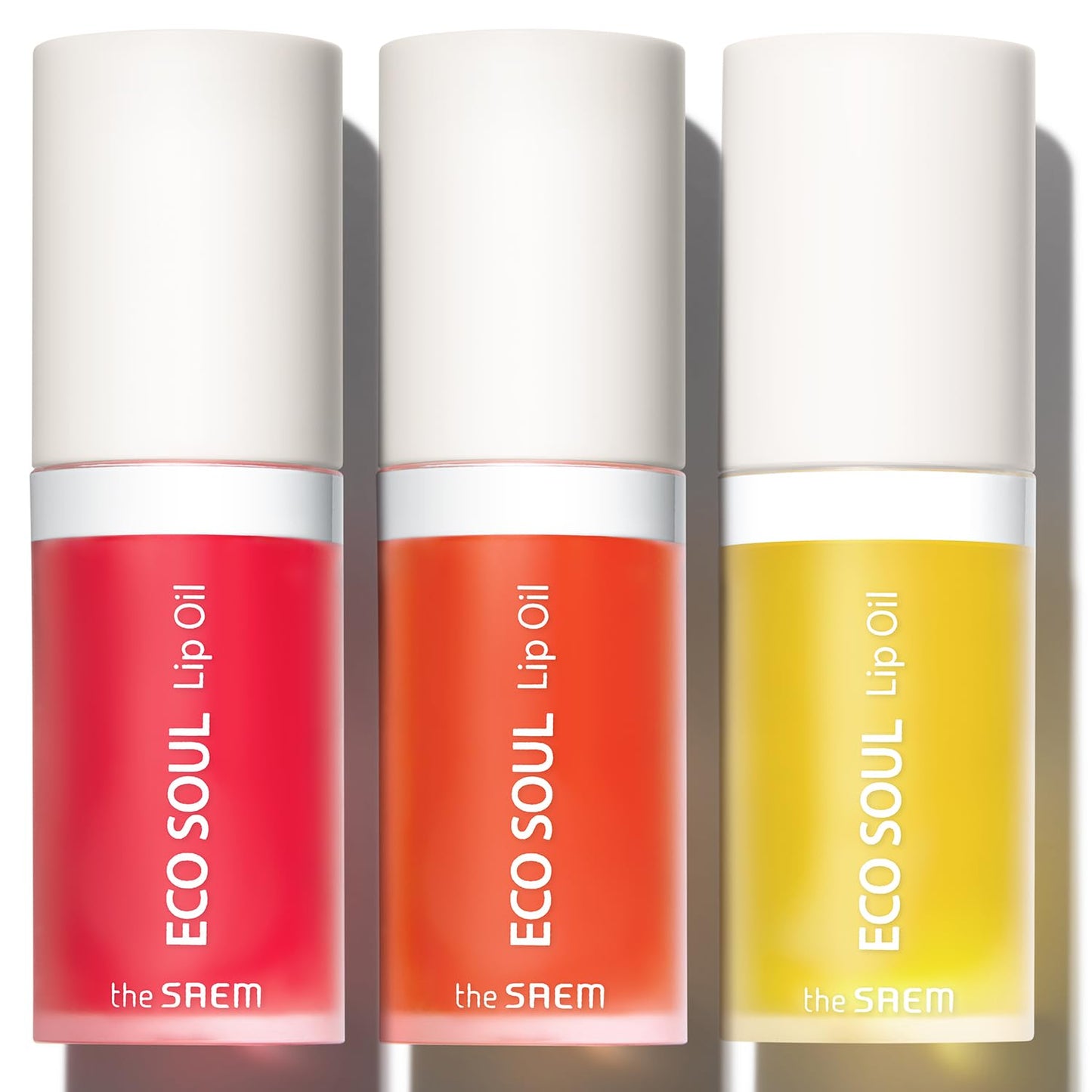 THESAEM Eco Soul Lip Oil 3 Combo Set (01 Honey + 02 Berry + 03 Grapefruit) - Plumping & Hydrating Lip Oil to Nourish & Moisturize Lips - Lips Soft & Glossy for Dry Lips, 0.21 fl.oz.