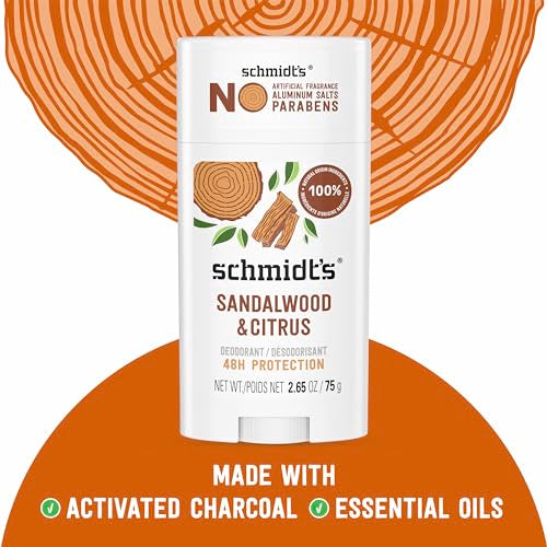 Natural Deodorant Sandalwood & Citrus - 24 Hour Odor Protection