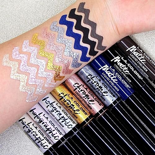 L.A. COLORS Liquid Eyeliner Collection, Matte Navy CLE803 (Pack of 2)