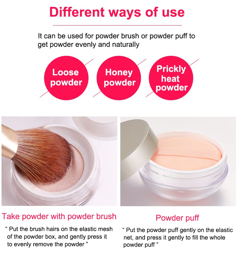 20ml Empty Powder Compact Container with Puff & Sifter