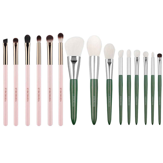 Natural Goat Hair Makeup Brushes Set and Eye Makeup Brush Set, Professional Blending Makeup Brushes