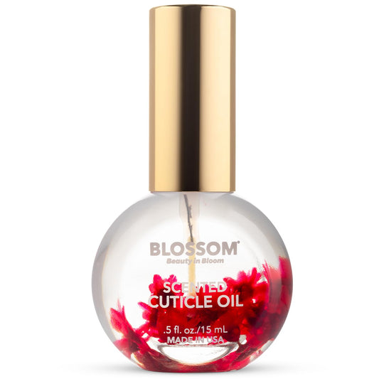 Blossom Hydrating, Moisturizing, Strengthening, Scented Cuticle Oil, Infused with Real Flowers, Made in USA, 0.5 fl. oz, Amazon Exclusive, Raspberry