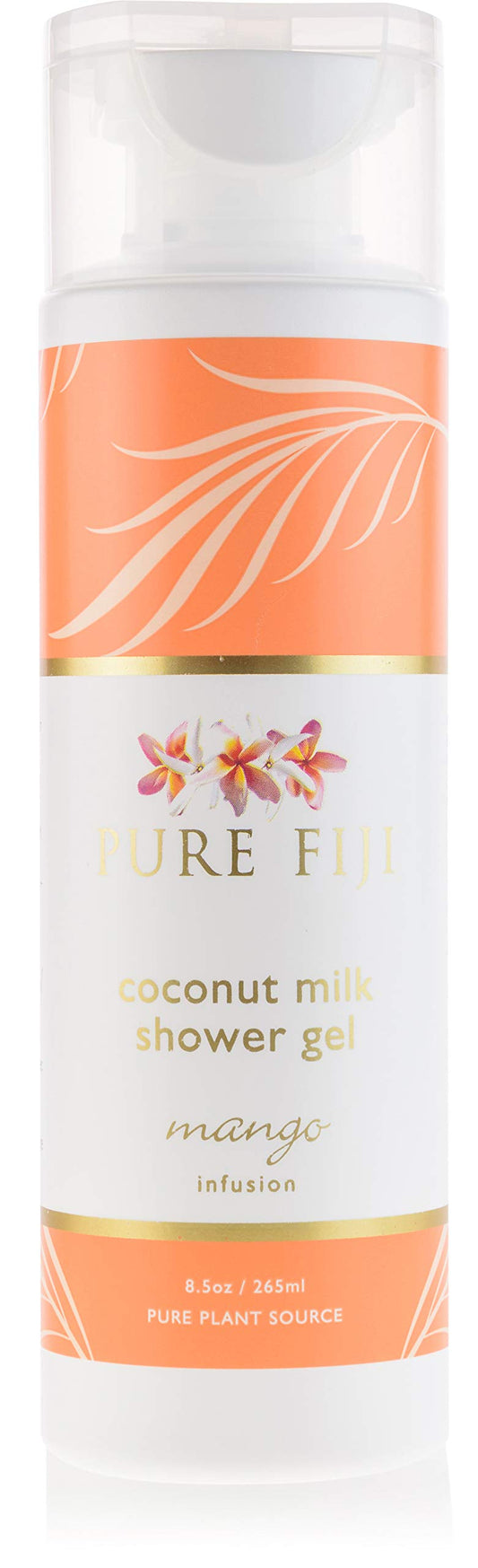 PURE FIJI Coconut Body Wash & Shower Gel - Body Wash For Women and Men Rich Natural Oils for Moisturizing Body& Hair, Bath & Shower Gels for All Type Skin, Mango, 8.5 oz