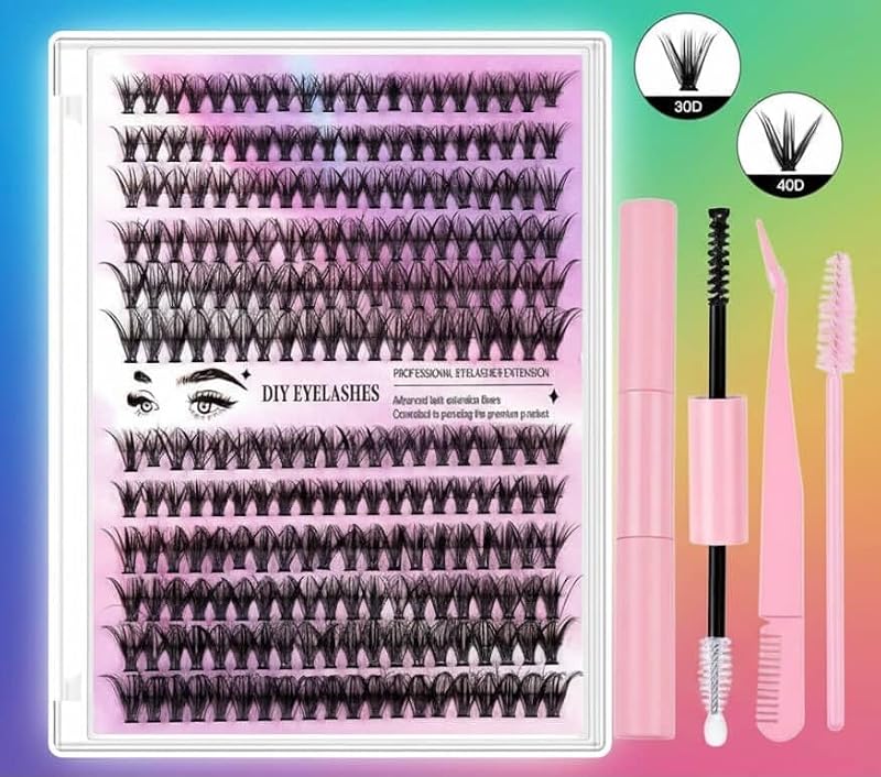 DIY Cluster Lashes 240pcs - Natural Lash Extensions Kit