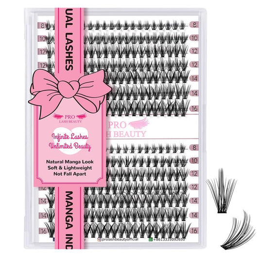 280 Pcs Individual Lashes 30D Mixed Lash Clusters Devil Style Lashes That Look Like Eyelash Extensions Wispy Lashes DIY Individual Lashes At Home (30D-D-8-16mix,Manga)