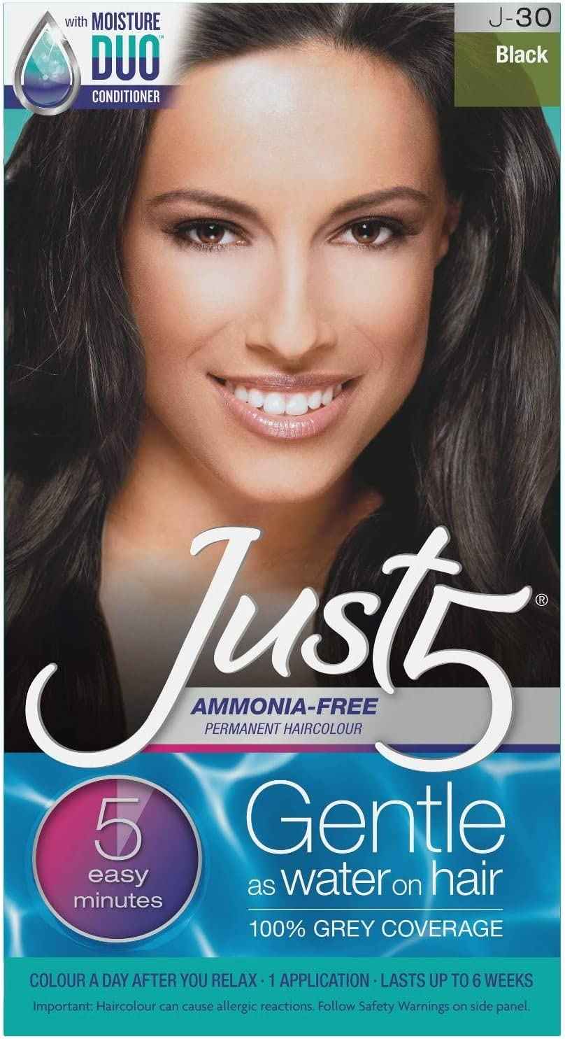 Just 5 Women's Hair Color, Black, J-30 (3 Pack)