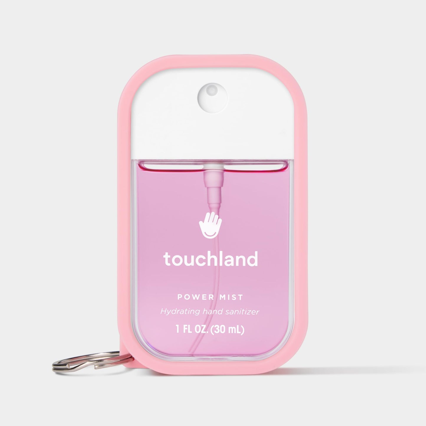 Touchland Hand Sanitizer Mist Case Trio Set (White, Pink, Black), Protective and Stylish Hand Sanitizer Spray Accessories, Silicone Cases with Keyring (Set of 3)