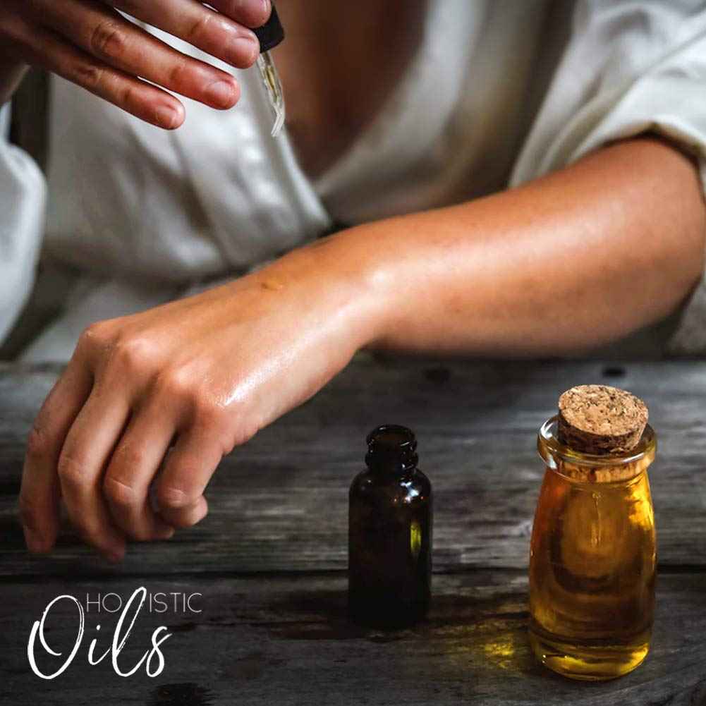 Small Essential Oil Dropper Tops – 6‑Pack Bent Glass & Rubber Bulbs – Fits 5ml Bottles (Boston Round 18/415) – Leak-Proof & Reusable – Great for Thicker Oils & DIY Blends