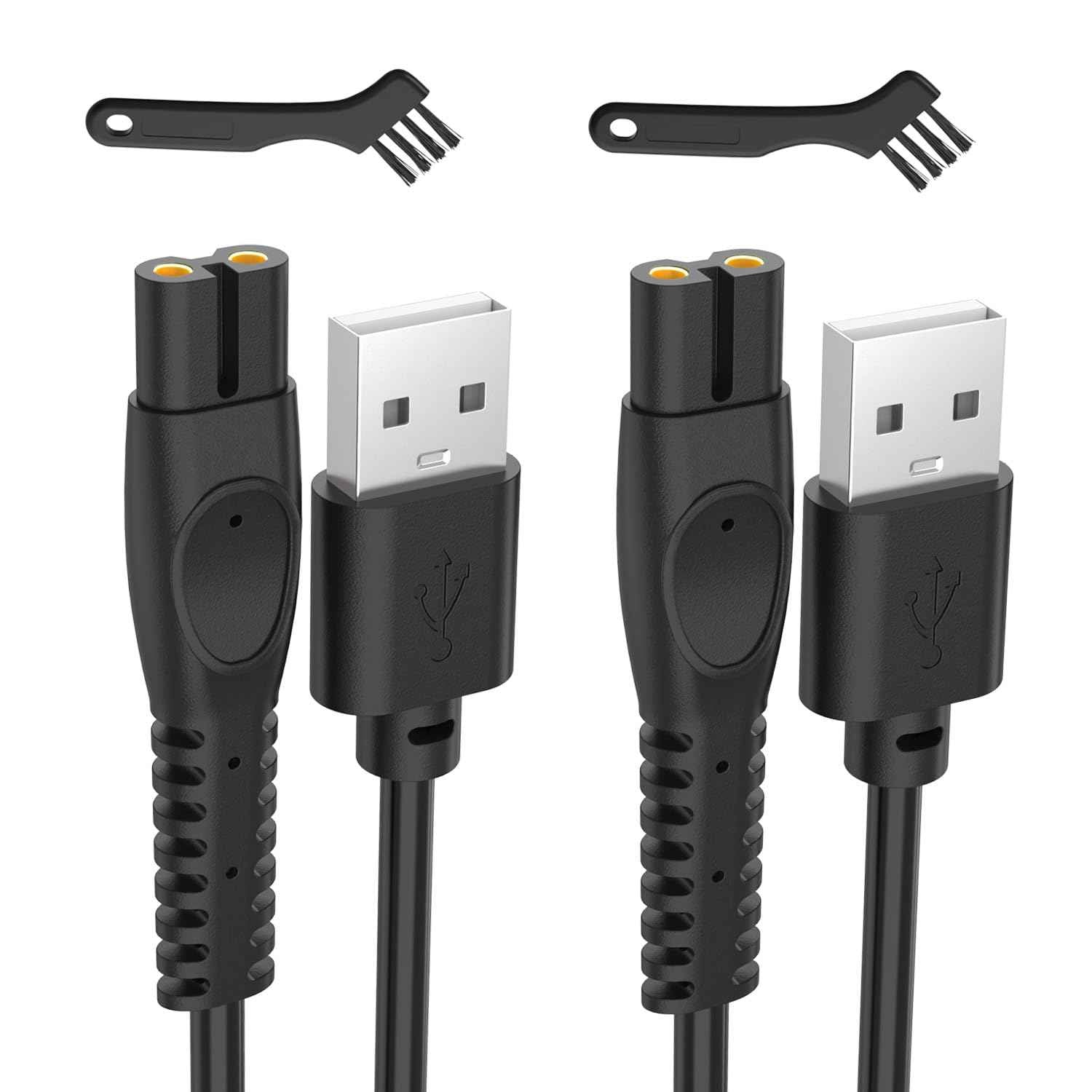 5V Charger Cord Compatible with Philips One Blade QP2724 Charging Cable for Phillips Norelco Oneblade 360, QP1924, QP2834, MG5910, Shaver 3600, 3900, Beard Trimmer Power Cord Replacement 2Pcs