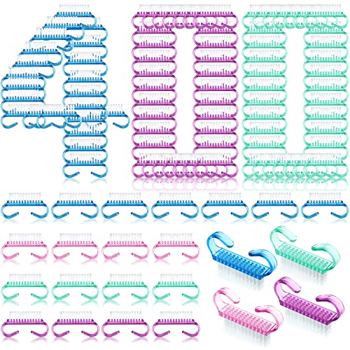 400 Pcs Nail Brushes Set for Easy Fingernail Cleaning - Multicolor