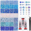 20000 Pcs Blue Rhinestones Bedazzling Kit with B7000 Glue