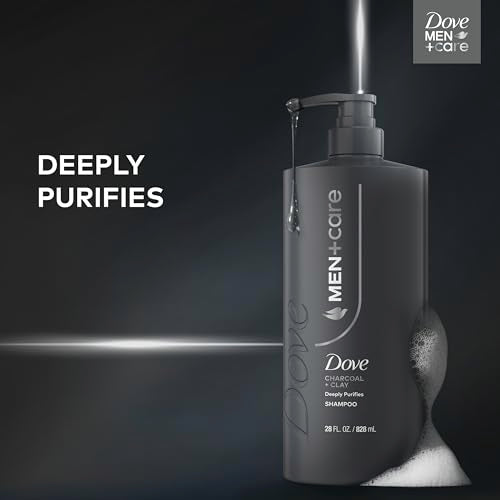 Dove Men+Care Charcoal + Clay 2-in-1 Shampoo, 28 fl oz