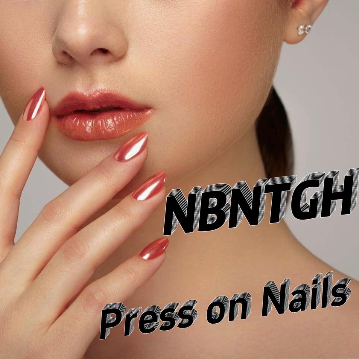 Colorful Stripe Press on Nails Short Square Fake Nails Glossy False Nails With Pink Flowers Designs Full Cover Nude Stick on Nails for Women Manicure 24 Pieces 24Pcs