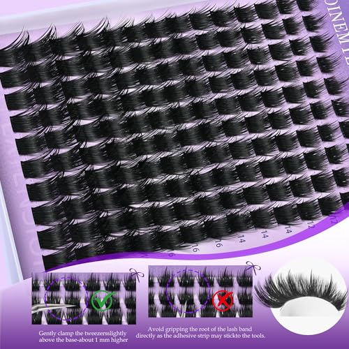 Manga Lash Clusters - Wispy Spiky Eyelash Extensions, 140pcs